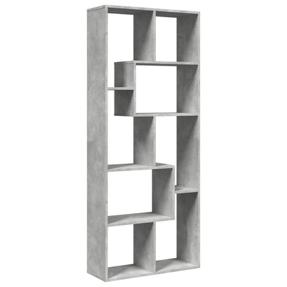 Étagère séparatrice de pièce gris béton 67x25x161,5 cm