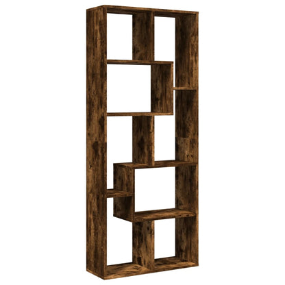 Étagère séparatrice de pièce chêne fumé 67x25x161,5 cm