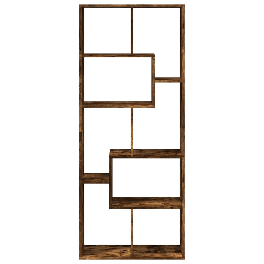 Étagère séparatrice de pièce chêne fumé 67x25x161,5 cm