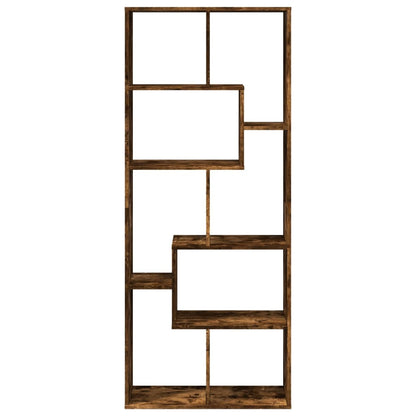 Étagère séparatrice de pièce chêne fumé 67x25x161,5 cm