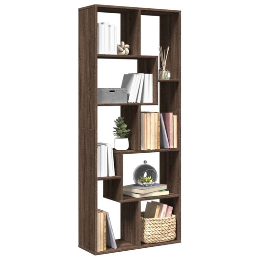 Étagère séparatrice de pièce chêne marron 67x25x161,5 cm