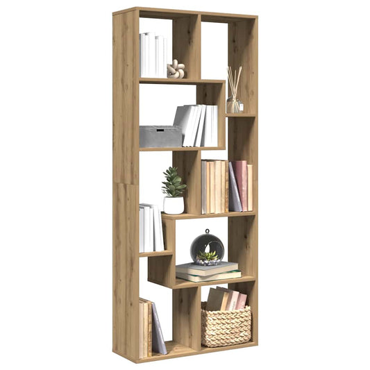 Étagère séparatrice de pièce chêne artisanal 67x25x161,5 cm