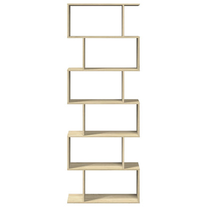 Étagère séparatrice de pièce 6 niveaux chêne sonoma 70x24x193cm