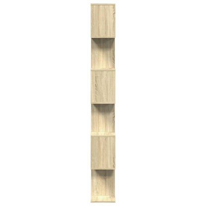 Étagère séparatrice de pièce 6 niveaux chêne sonoma 70x24x193cm