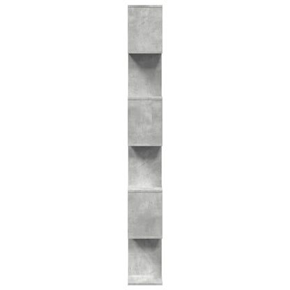 Étagère séparatrice de pièce à 6 niveaux gris béton 70x24x193cm