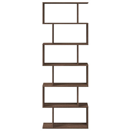 Étagère séparatrice de pièce 6 niveaux chêne marron 70x24x193cm