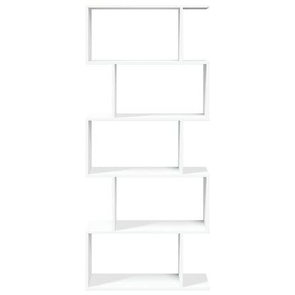 Étagère séparatrice de pièce à 5 niveaux blanc 70x24x161 cm