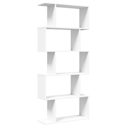 Étagère séparatrice de pièce à 5 niveaux blanc 70x24x161 cm