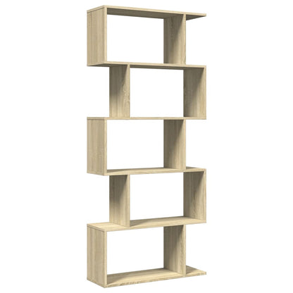 Étagère séparatrice de pièce 5 niveaux chêne sonoma 70x24x161cm