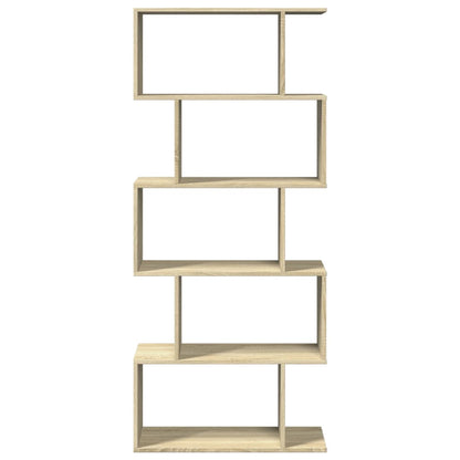 Étagère séparatrice de pièce 5 niveaux chêne sonoma 70x24x161cm