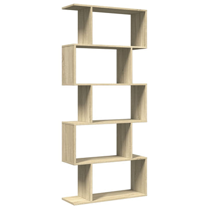Étagère séparatrice de pièce 5 niveaux chêne sonoma 70x24x161cm