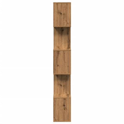 Étagère séparatrice de pièce à 5 niveaux chêne artisanal