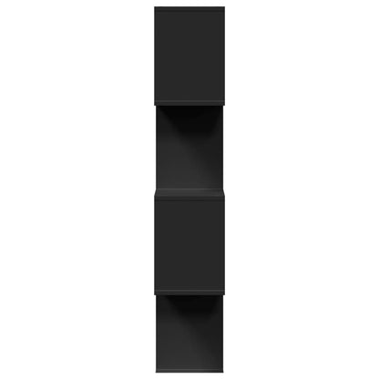 Étagère séparatrice de pièce à 4 niveaux noir 70x24x129 cm
