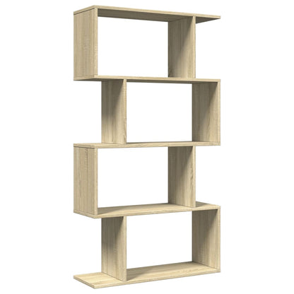 Étagère séparatrice de pièce 4 niveaux chêne sonoma 70x24x129cm