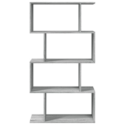 Étagère séparatrice de pièce 4 niveaux sonoma gris 70x24x129 cm