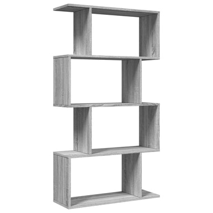 Étagère séparatrice de pièce 4 niveaux sonoma gris 70x24x129 cm