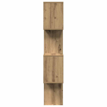 Étagère séparatrice de pièce à 4 niveaux chêne artisanal