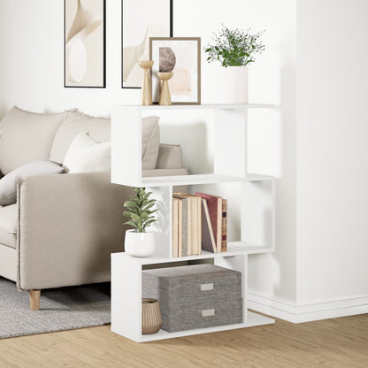 Étagère séparatrice de pièce à 3 niveaux blanc 70x24x97 cm
