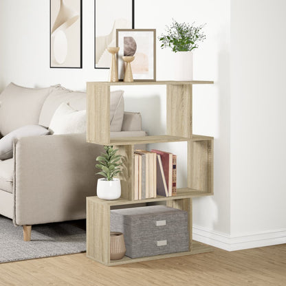 Étagère séparatrice de pièce 3 niveaux chêne sonoma 70x24x97 cm