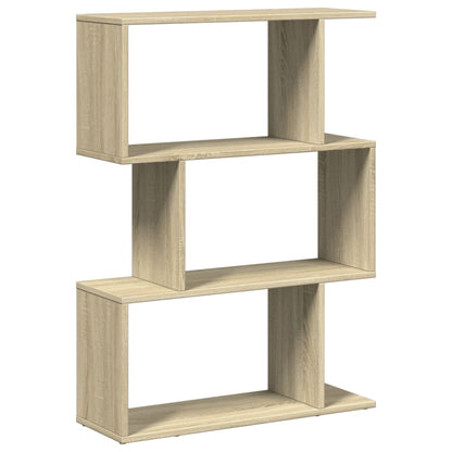 Étagère séparatrice de pièce 3 niveaux chêne sonoma 70x24x97 cm