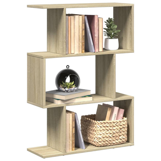 Étagère séparatrice de pièce 3 niveaux chêne sonoma 70x24x97 cm