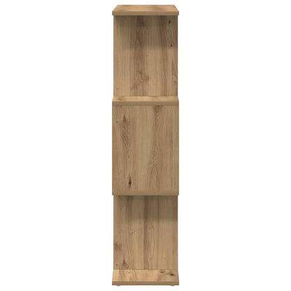 Étagère séparatrice de pièce à 3 niveaux chêne artisanal