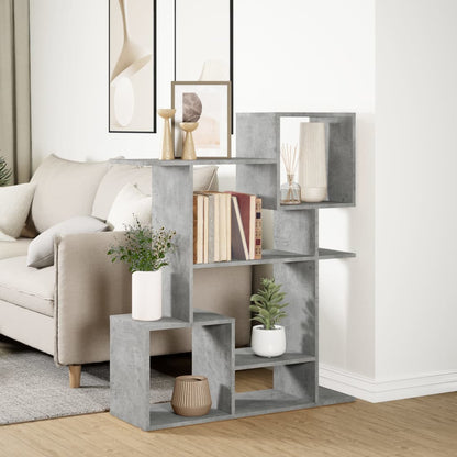 Étagère séparatrice de pièce gris béton 92x29x112 cm