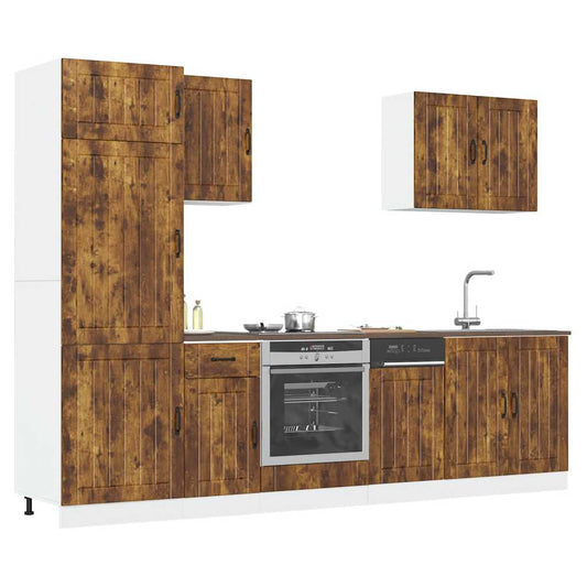 Ensemble d'armoires de cuisine 7 pcs Lucca bois d'ingénierie
