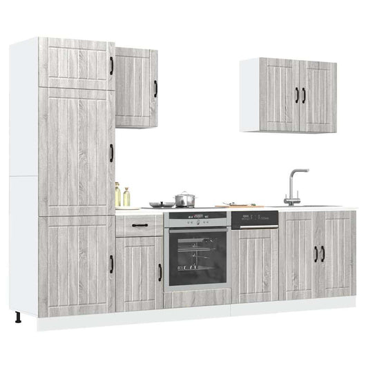 Ensemble d'armoires de cuisine 7 pcs Lucca bois d'ingénierie