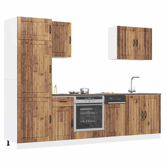 Ensemble d'armoires de cuisine 7 pcs Lucca bois d'ingénierie