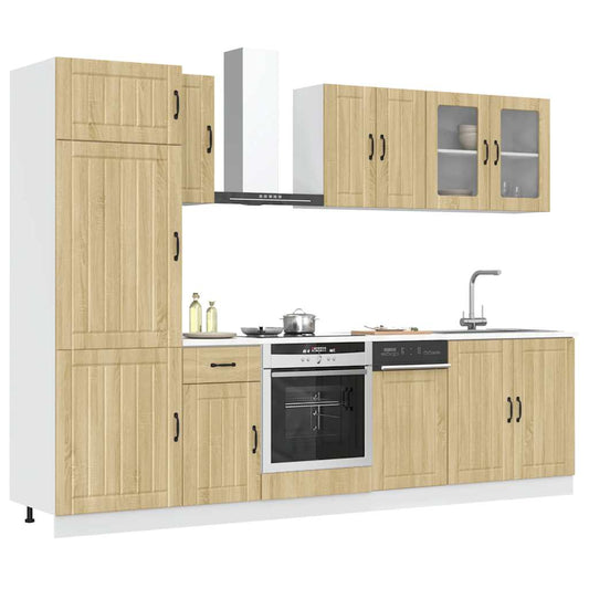 Ensemble de 8 meubles de cuisine "Lucca" en chêne Sonoma