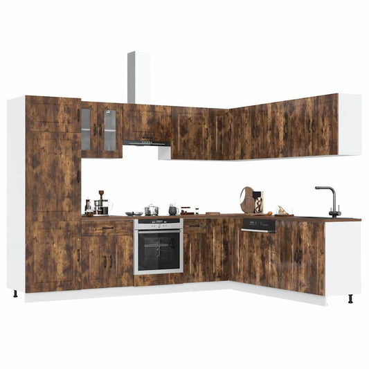 Ensemble d'armoires de cuisine 14 pcs Kalmar bois d'ingénierie