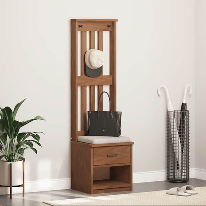 Portemanteau SANDNES 45x40x159,5 cm bois massif pin