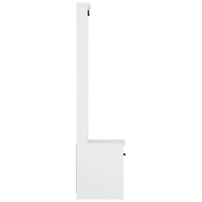 Portemanteau SANDNES blanc 45x40x159,5 cm bois massif pin