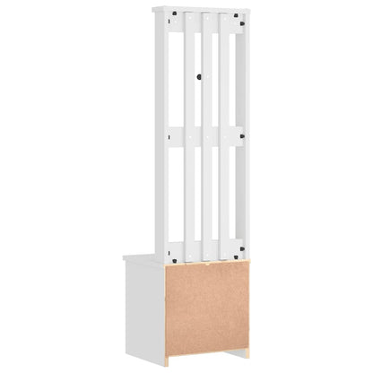 Portemanteau SANDNES blanc 45x40x159,5 cm bois massif pin