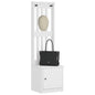 Portemanteau SANDNES blanc 45x40x159,5 cm bois massif pin