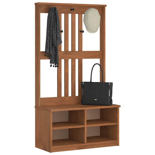 Portemanteau SANDNES 87x40x159,5 cm bois massif pin