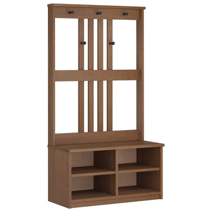 Portemanteau SANDNES 87x40x159,5 cm bois massif pin