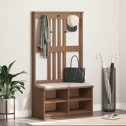 Portemanteau SANDNES 87x40x159,5 cm bois massif pin