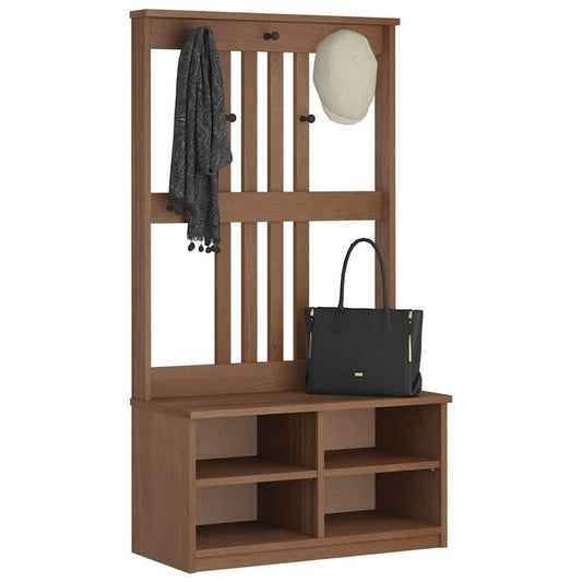 Portemanteau SANDNES 87x40x159,5 cm bois massif pin
