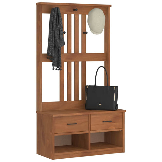 Portemanteau SANDNES 87x40x159,5 cm bois massif pin