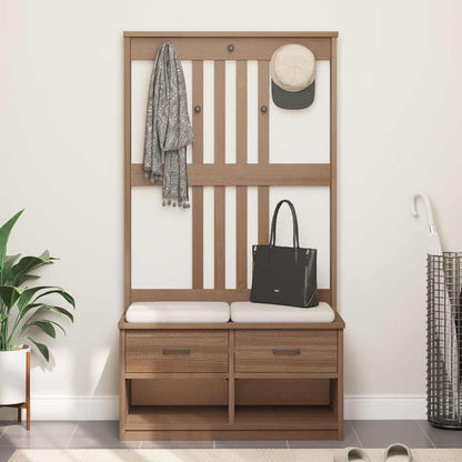 Portemanteau SANDNES 87x40x159,5 cm bois massif pin