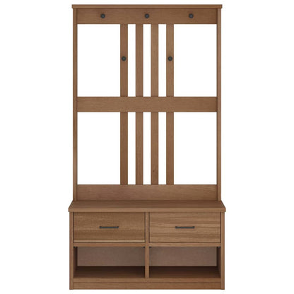 Portemanteau SANDNES 87x40x159,5 cm bois massif pin