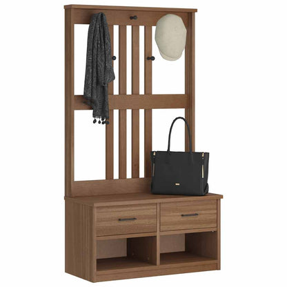 Portemanteau SANDNES 87x40x159,5 cm bois massif pin