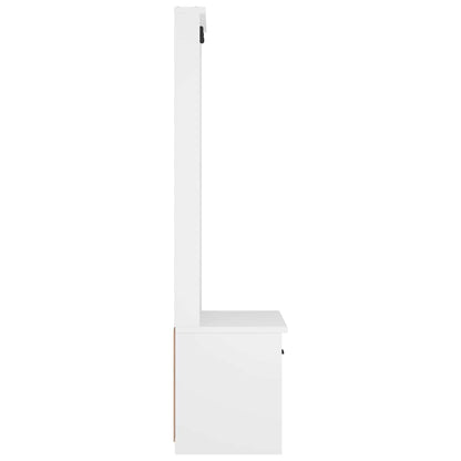 Portemanteau SANDNES blanc 87x40x159,5 cm bois massif pin
