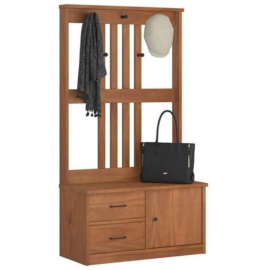 Portemanteau SANDNES 87x40x159,5 cm bois massif pin