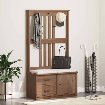 Portemanteau SANDNES 87x40x159,5 cm bois massif pin