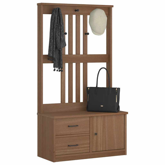 Portemanteau SANDNES 87x40x159,5 cm bois massif pin