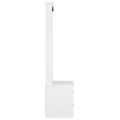 Portemanteau SANDNES blanc 87x40x159,5 cm bois massif pin