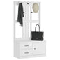 Portemanteau SANDNES blanc 87x40x159,5 cm bois massif pin